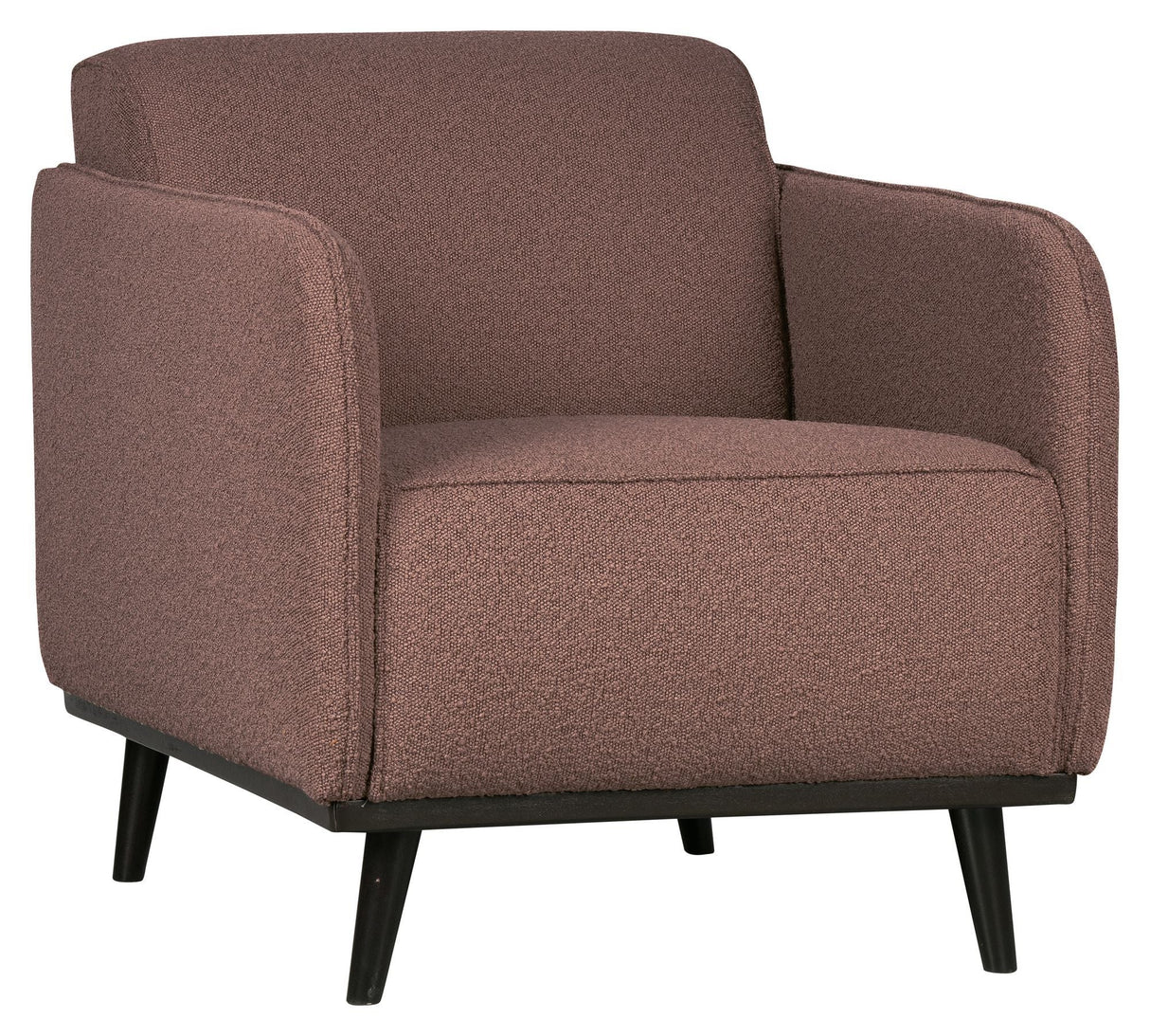 Statement Armchair with armrests, Coffee Bouclé