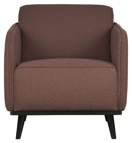 Statement Armchair with armrests, Coffee Bouclé