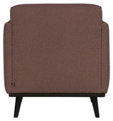 Statement Armchair with armrests, Coffee Bouclé