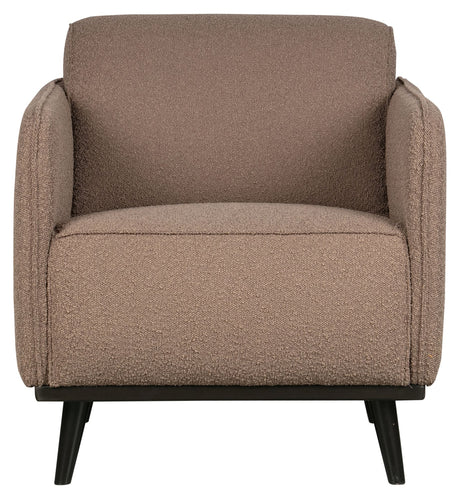 Statement Armchair with armrests, Nougat Bouclé