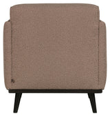 Statement Armchair with armrests, Nougat Bouclé