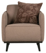 Statement Armchair with armrests, Nougat Bouclé