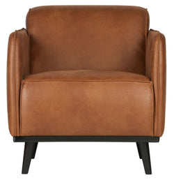 Statement Armchair w/recycled leather, Cognac