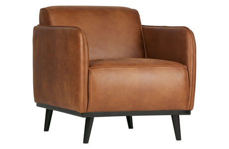 Statement Armchair w/recycled leather, Cognac