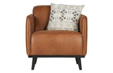 Statement Armchair w/recycled leather, Cognac