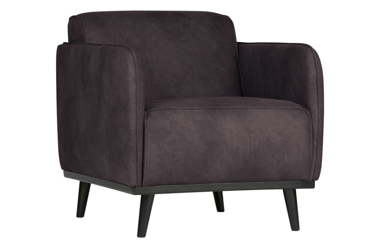 Statement Armchair w/recycled leather, Gray