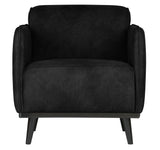 Statement Armchair w/leatherette, Black