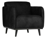 Statement Armchair w/leatherette, Black