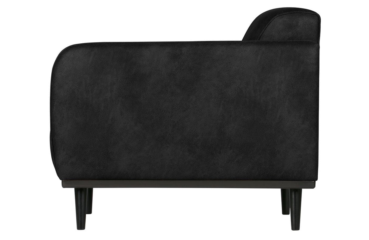 Statement Armchair w/leatherette, Black