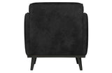 Statement Armchair w/leatherette, Black