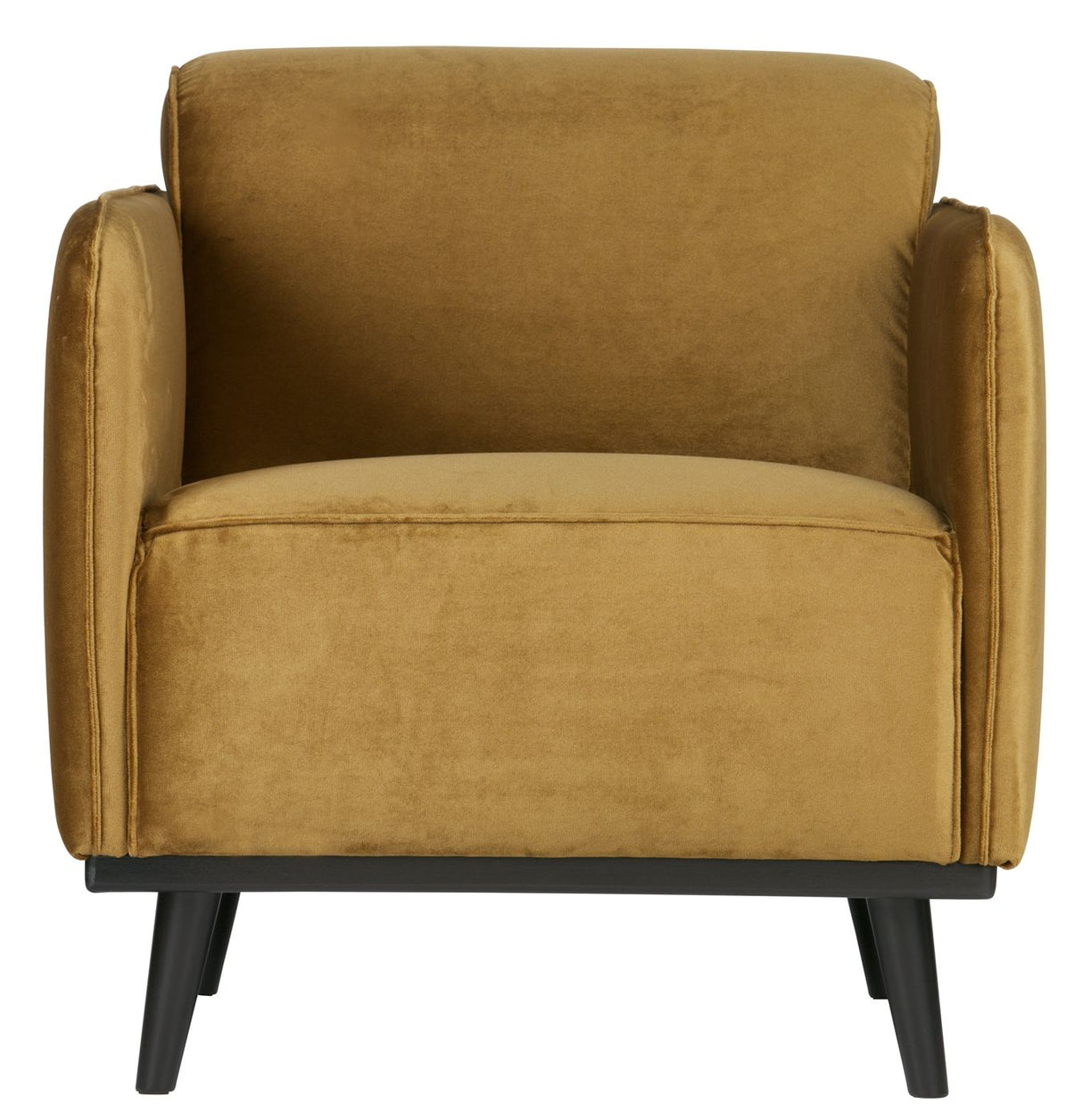 Statement Armchair w/velvet, Honey yellow