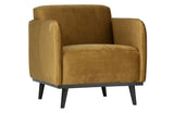 Statement Armchair w/velvet, Honey yellow