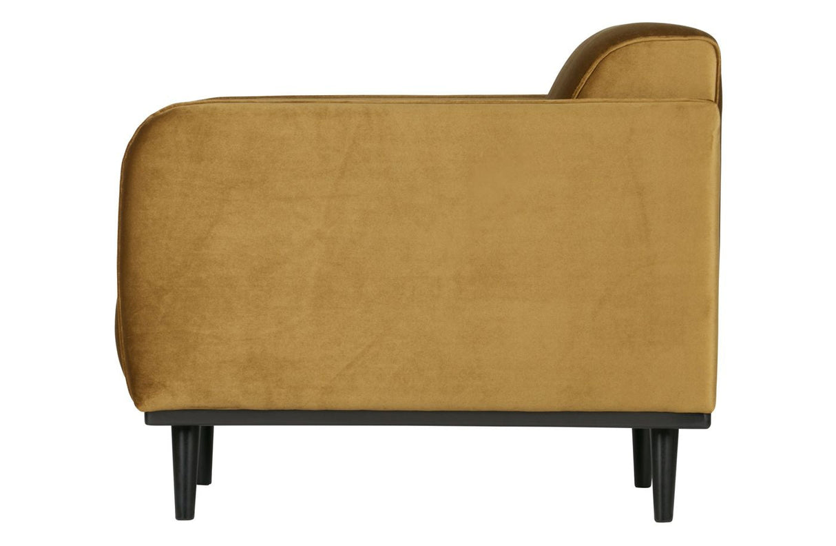 Statement Armchair w/velvet, Honey yellow