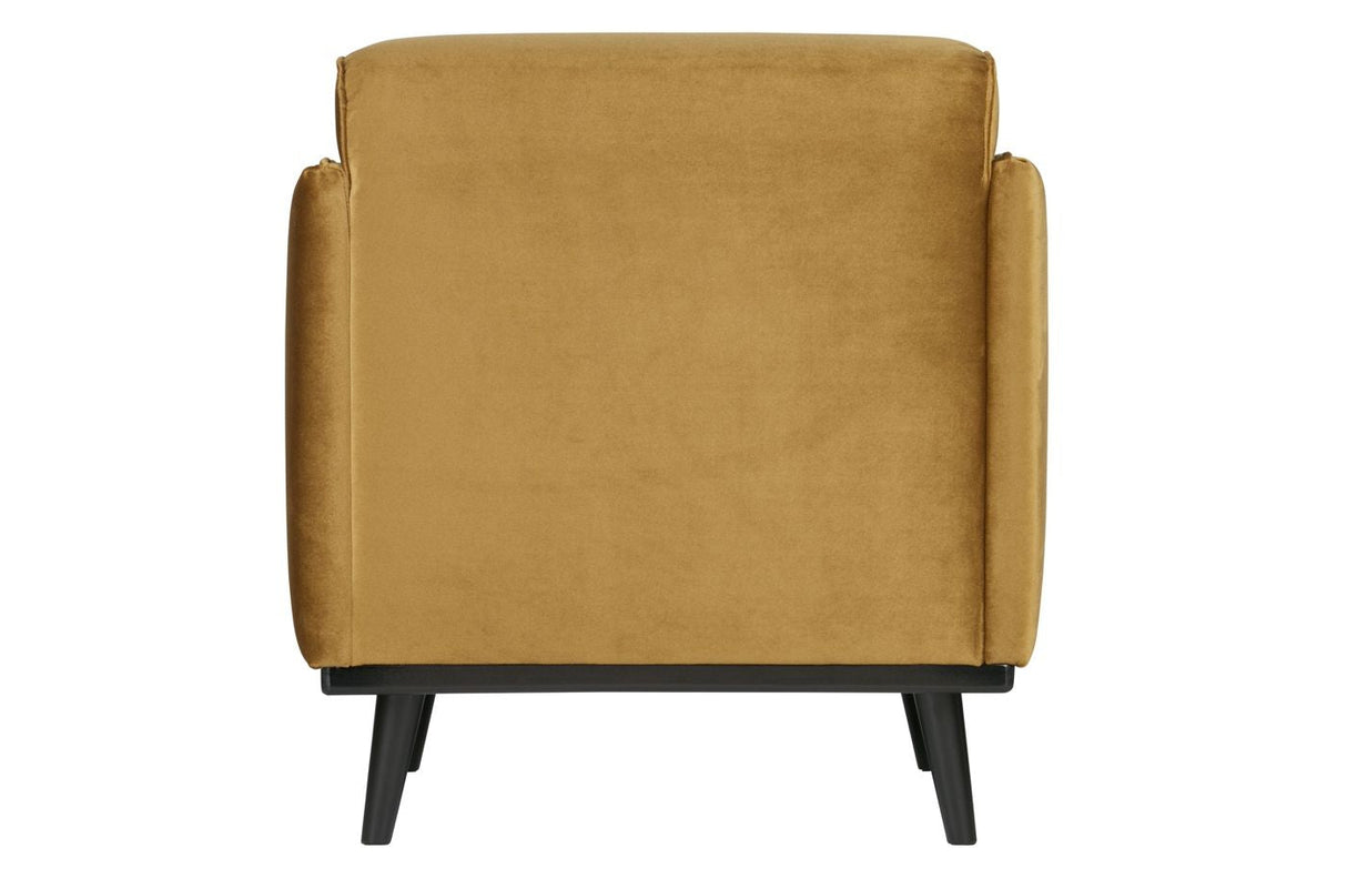 Statement Armchair w/velvet, Honey yellow