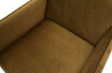 Statement Armchair w/velvet, Honey yellow