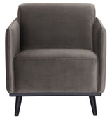 Statement Armchair w/velvet, Taupe