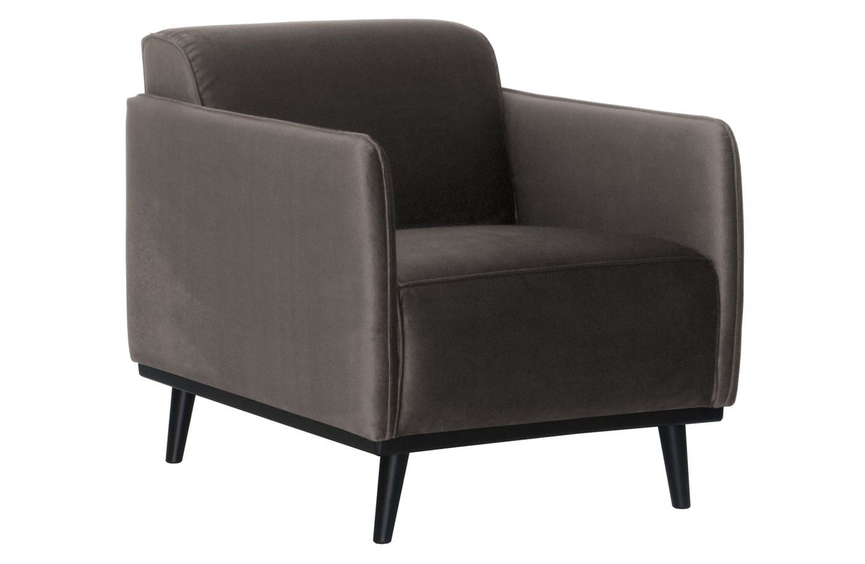 Statement Armchair w/velvet, Taupe