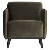 Statement Armchair w/velvet, Warm Green