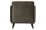 Statement Armchair w/velvet, Warm Green