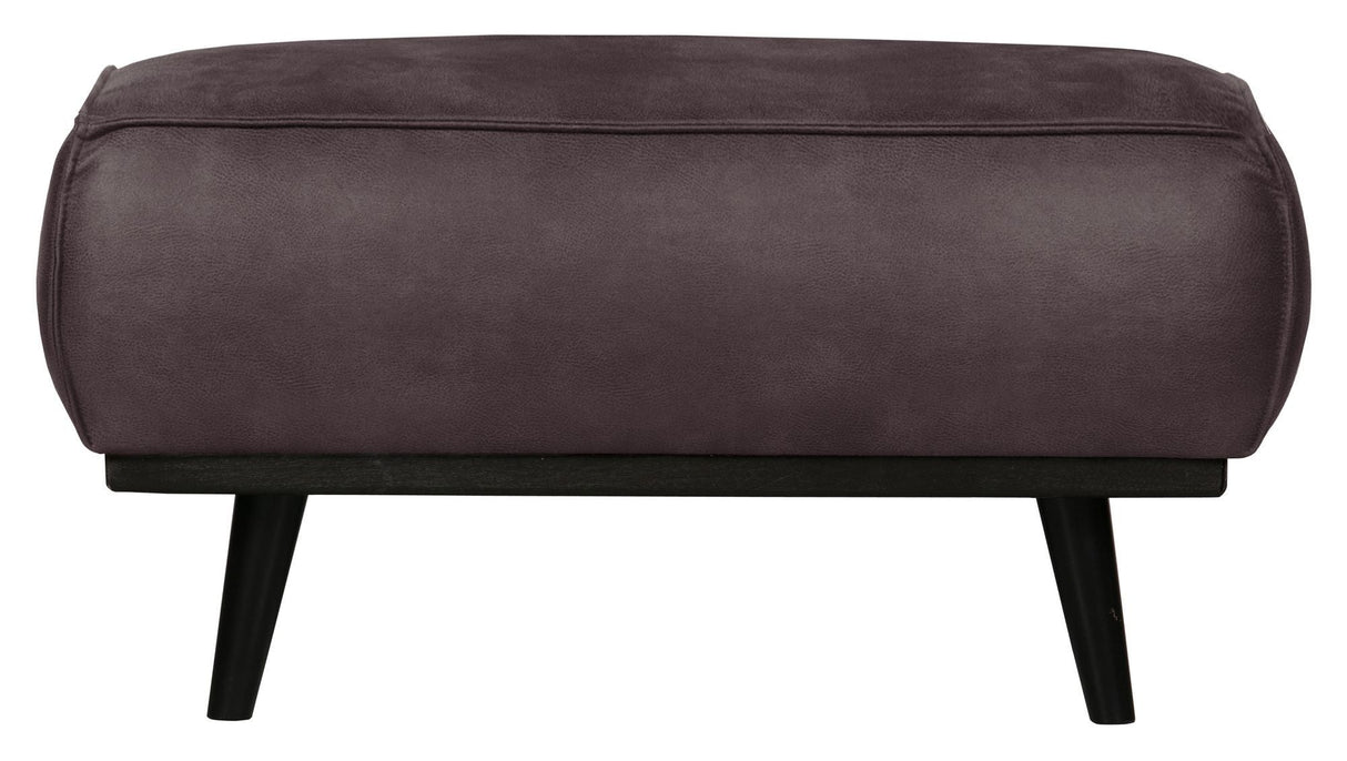 Statement Pouf, Dark Gray Eco-Leather