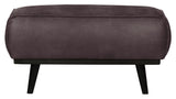 Statement Pouf, Dark Gray Eco-Leather