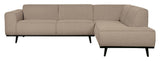 Statement Sofa with right-facing chaise, Beige Bouclé