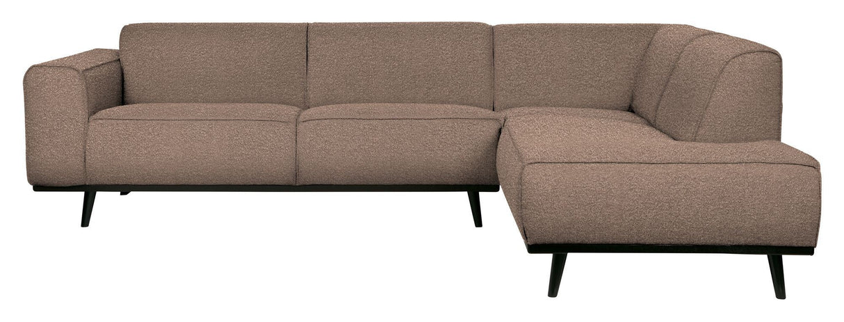 Statement Sofa with right-facing chaise, Nougat Bouclé