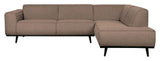 Statement Sofa with right-facing chaise, Nougat Bouclé