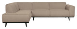 Statement Sofa with left-facing chaise, Beige Bouclé