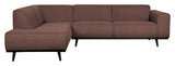 Statement Sofa with left-facing chaise, Coffee Bouclé