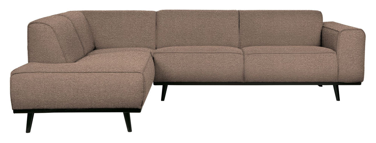 Statement Sofa with left-facing chaise, Nougat Bouclé