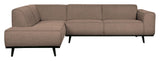 Statement Sofa with left-facing chaise, Nougat Bouclé