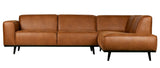 Statement Corner sofa with open-end right, Cognac