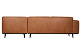 Statement Corner sofa with open-end right, Cognac