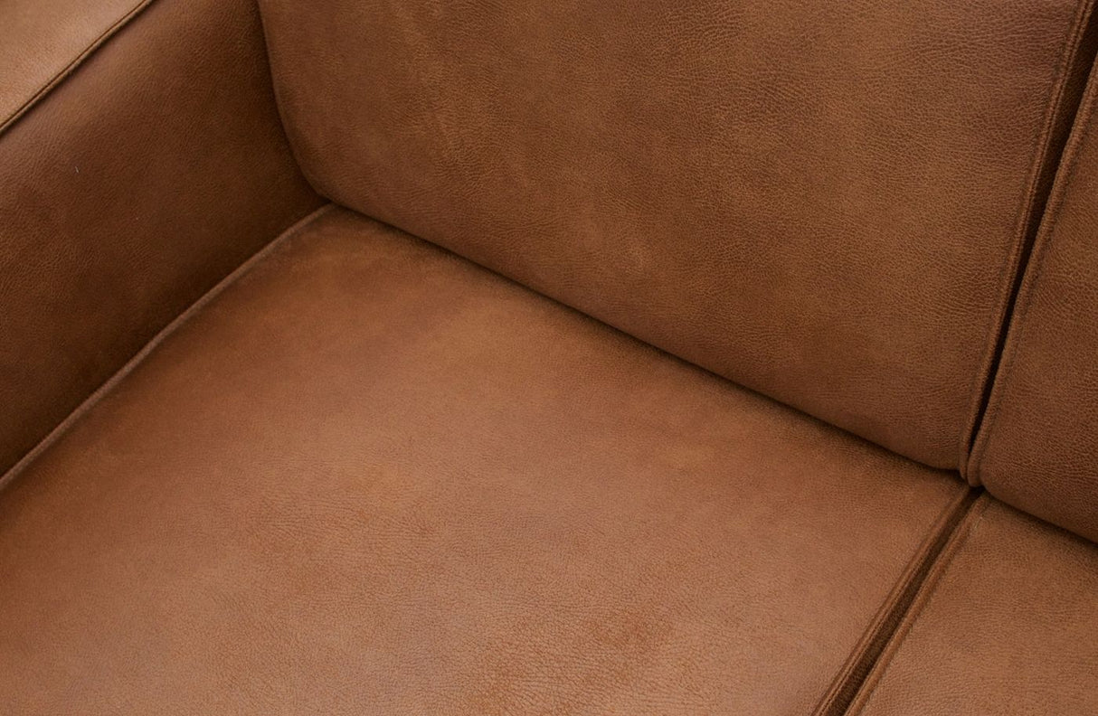 Statement Corner sofa with open-end right, Cognac