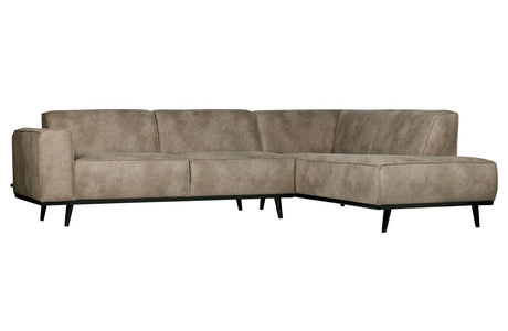 Statement Sofa w/right facing chaise - Elephant Skin