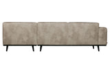 Statement Sofa w/right facing chaise - Elephant Skin