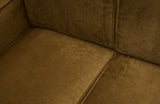 Statement Sofa w/right-facing chaise - Honey yellow velvet