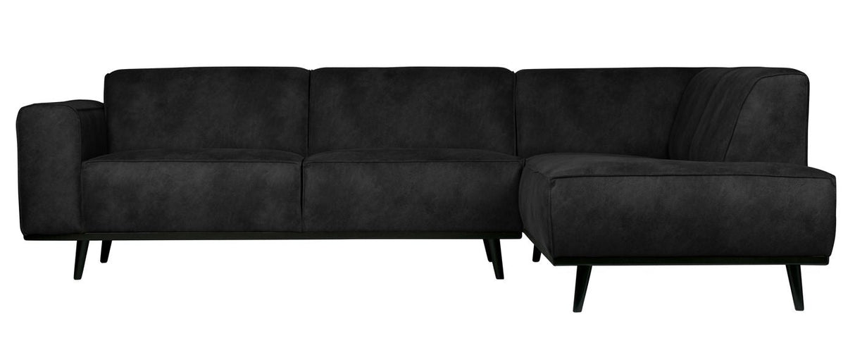 Statement Sofa w/right-facing chaise - Black