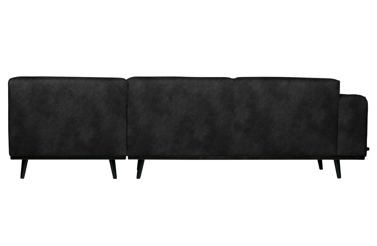 Statement Sofa w/right-facing chaise - Black