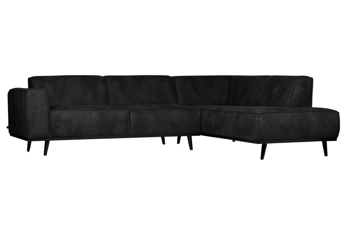 Statement Sofa w/right-facing chaise - Black