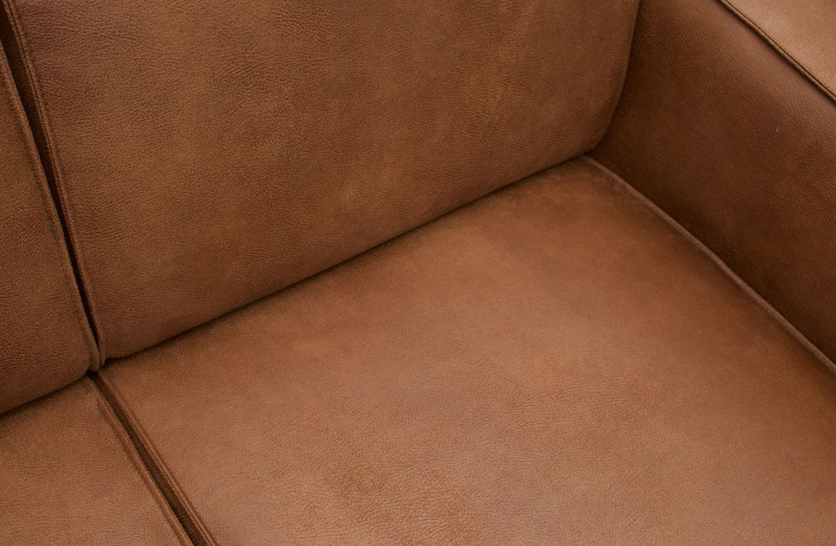 Statement Corner sofa with open-end left, Cognac