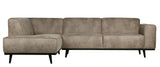 Statement Sofa with left-facing chaise, Elephant Skin