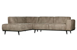 Statement Sofa with left-facing chaise, Elephant Skin