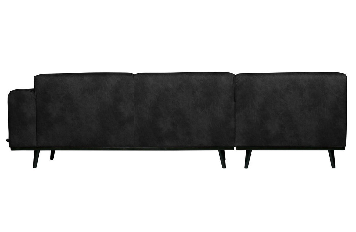 Statement Sofa with left-facing chaise, Black