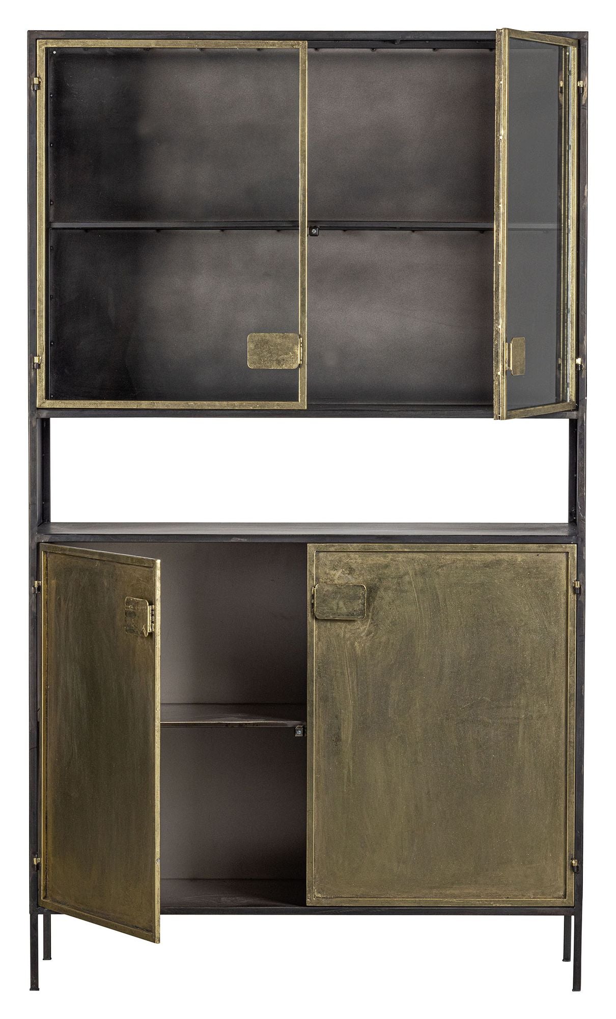 Display cabinet 190x110 - Antique brass/black