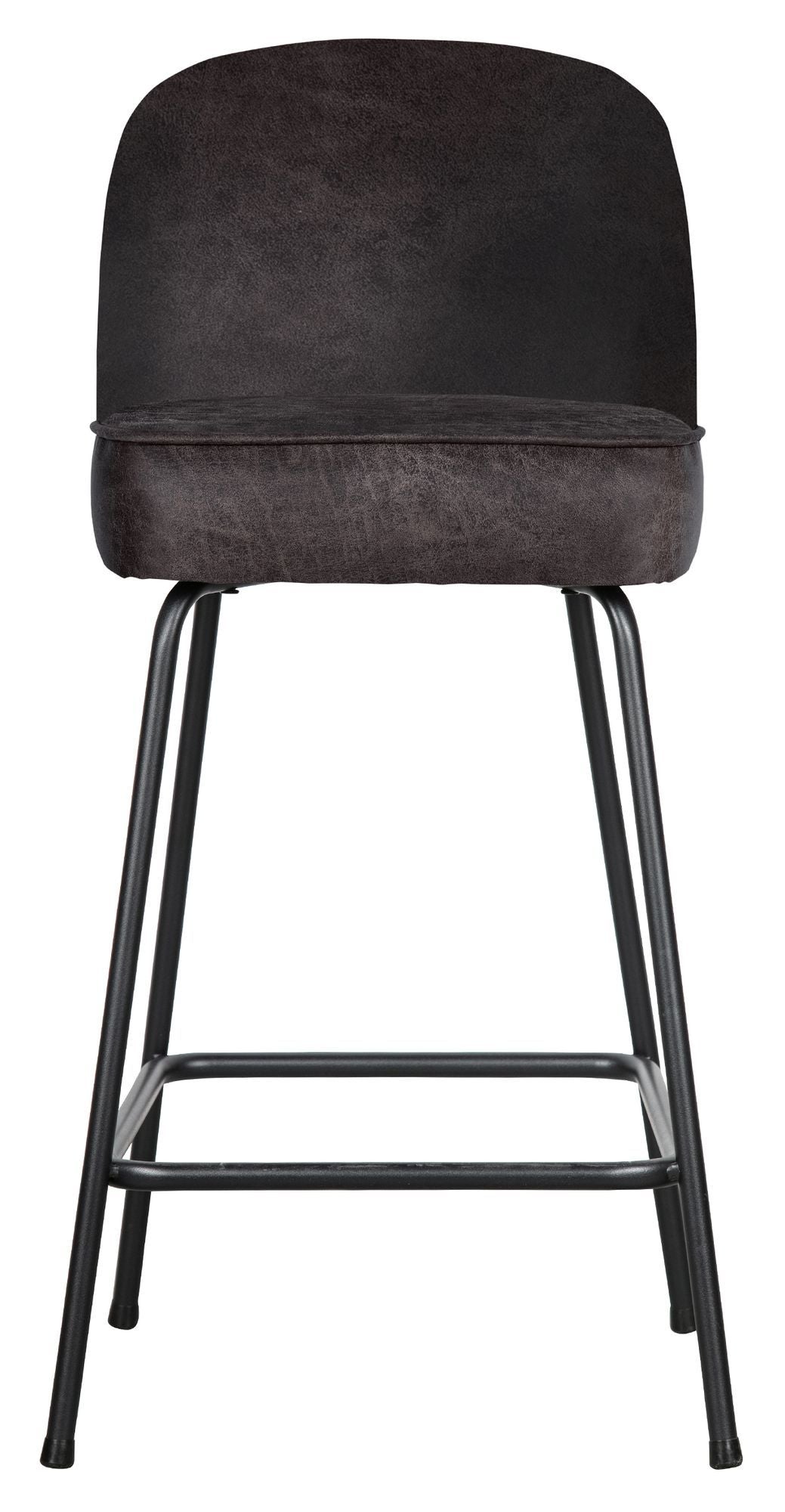 Vogue bar stool 65 - Black Recycled Leather, SH: 64cm