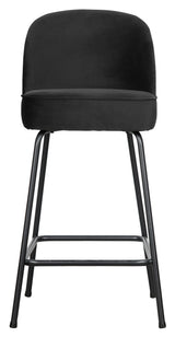 Vogue bar stool 65 - Black Velour, SH: 64cm