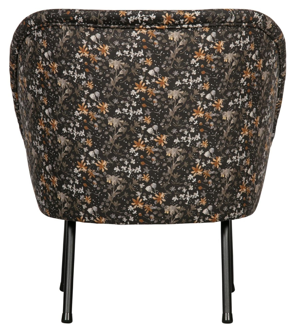 Vogue Lounge Chair, Aquarel Flower Black Velour