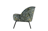 Vogue Lounge Chair Velour - Gray floral print